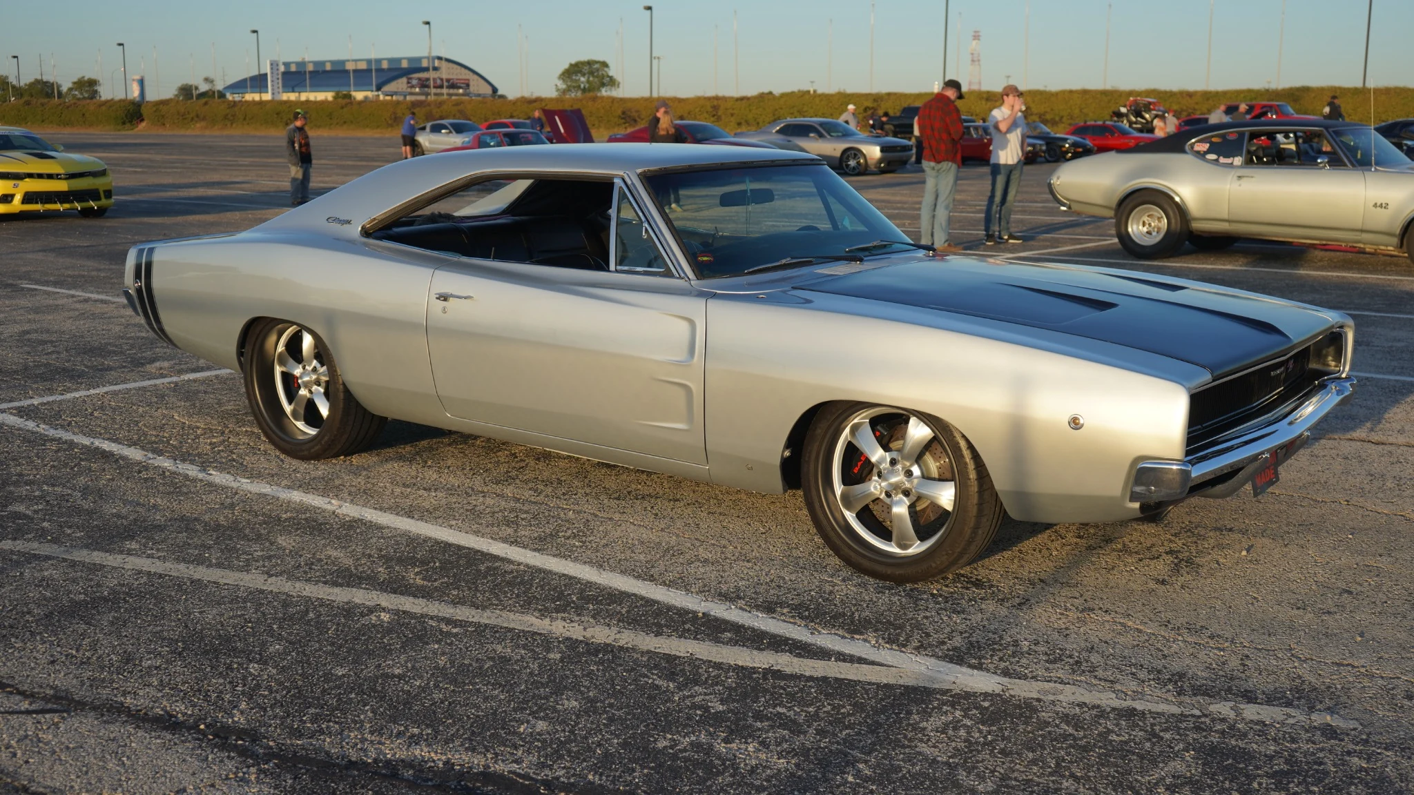 1968 Dodge Charger side and front three-quarter view at a car meet